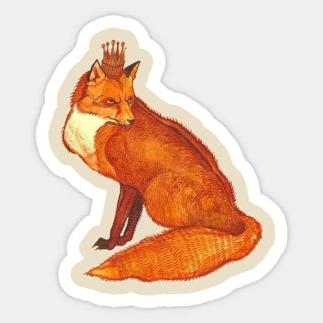 Royal fox Sticker by asya_lisina